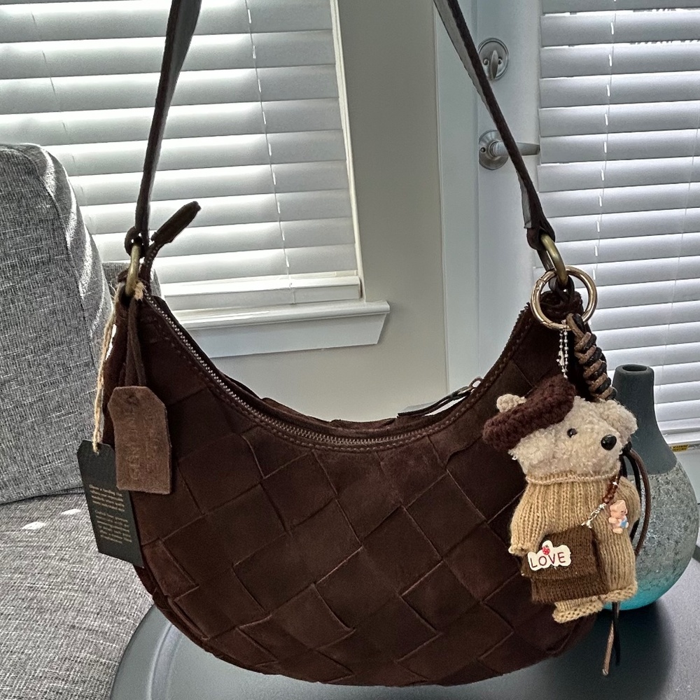 Brand New Suede Boho Bag (Brown)